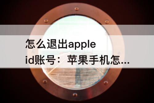 怎么退出apple id账号：苹果手机怎么退出apple id账号忘记