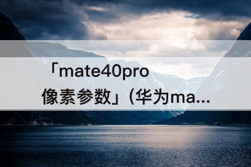 「mate40pro像素参数」(华为mate40pro像素参数配置详细)