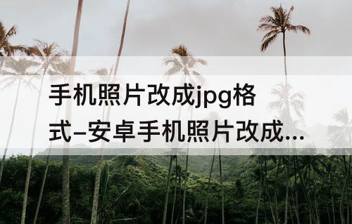 手机照片改成jpg格式-安卓手机照片改成jpg格式