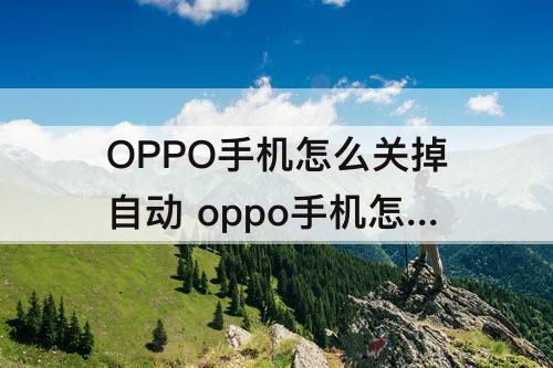 OPPO手机怎么关掉自动 oppo手机怎么关掉自动更新功能