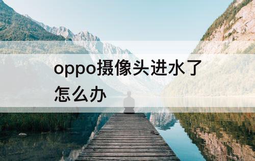 oppo摄像头进水了怎么办