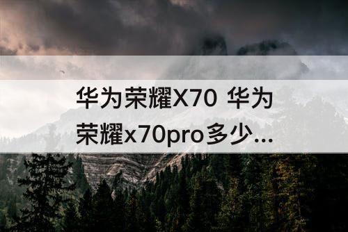 华为荣耀X70 华为荣耀x70pro多少钱