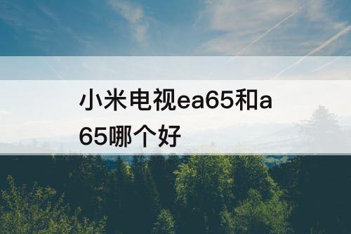 小米电视ea65和a65哪个好