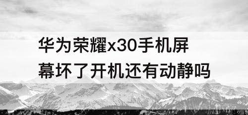 华为荣耀x30手机屏幕坏了开机还有动静吗