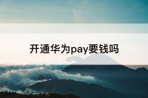 开通华为pay要钱吗